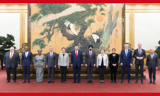 习近平会见主要国际经济组织负责人